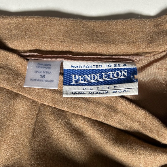 Vintage Pendleton Camel Wool Skirt - Picture 4 of 4